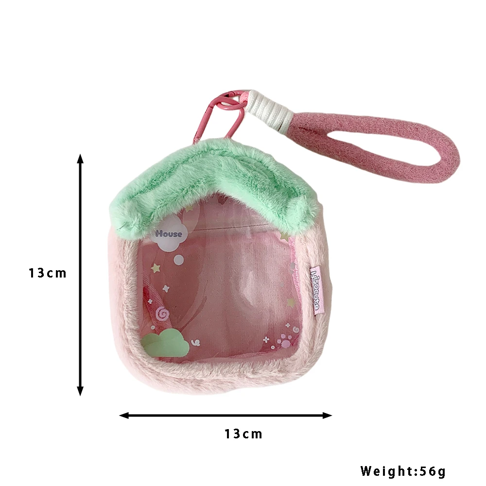 Kawaii Cartoon House Model Doll Storage Bag Handbag Cute Girl Crossbody Bag Pendant Figure Decoration Bag Wallet Makeup Bag Gift image 6