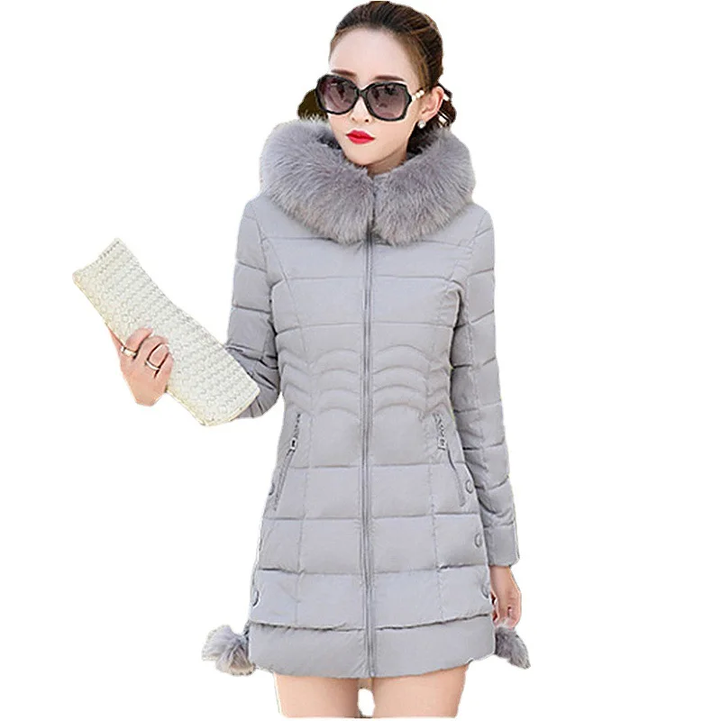 2024 New Women Hot Sale Hooded Zip Down Padded Jacket Women Winter Warm Thick Cotton Coat Korean Loose  Plus Size 4XL Long Parka