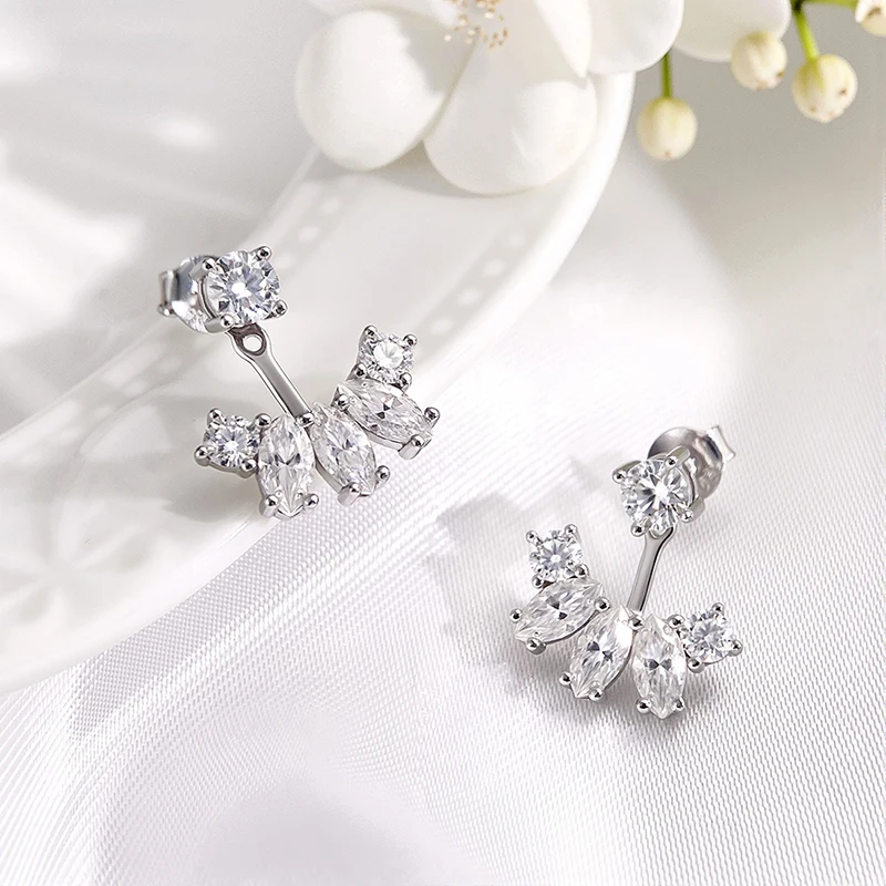 Thumbnail 2 - #33 Trending Moissanite Stud Earrings Right Now