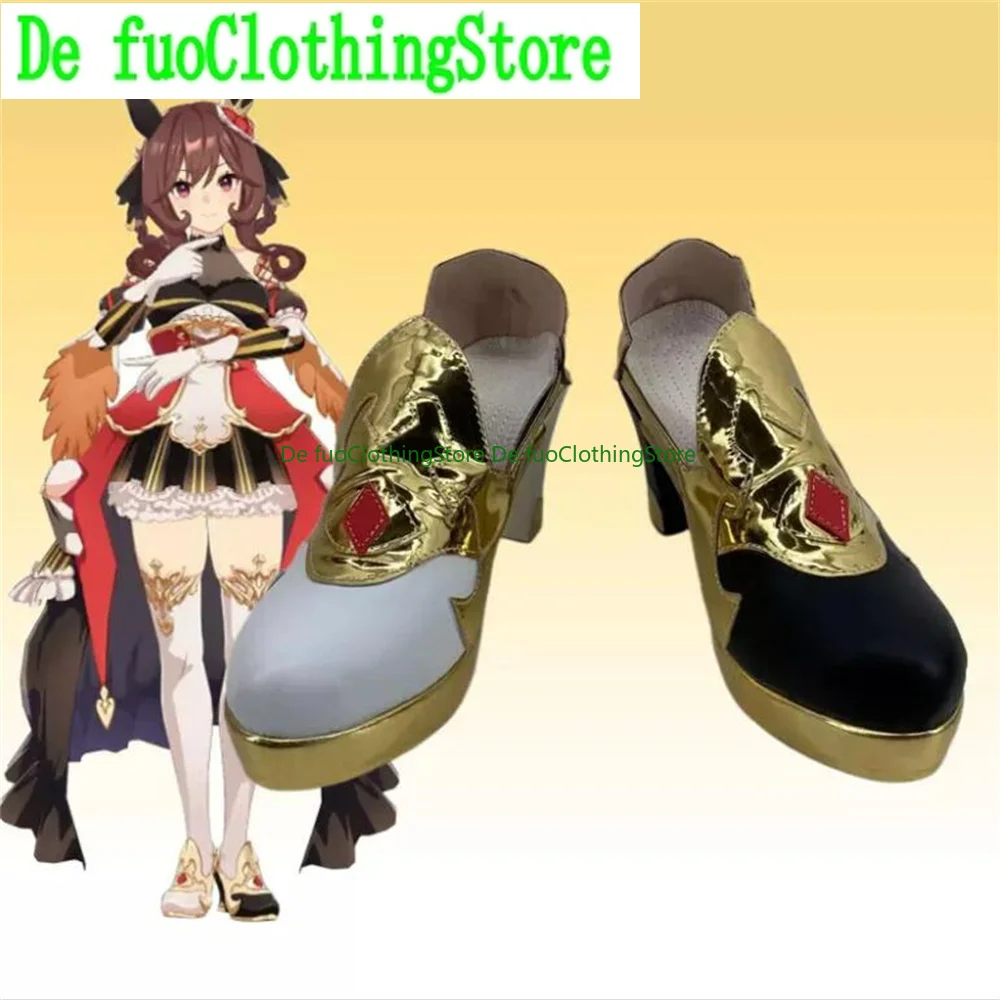 Defuo Gentildonna Umamusume Pretty Derby Cosplay Shoes Boots Game Anime Party Halloween Christmas