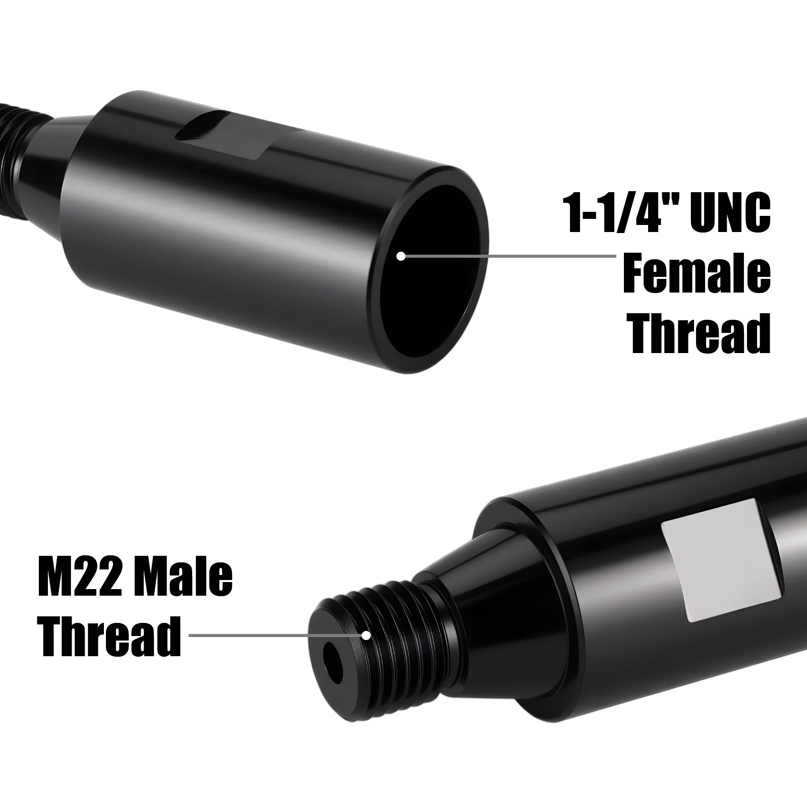 1 PC drill bit thread adapter 1-1/4-UNC internal thread to M22 external thread, 40Cr, construction tool