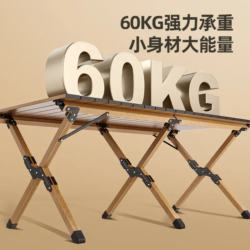 Outdoor folding table cast iron egg roll table