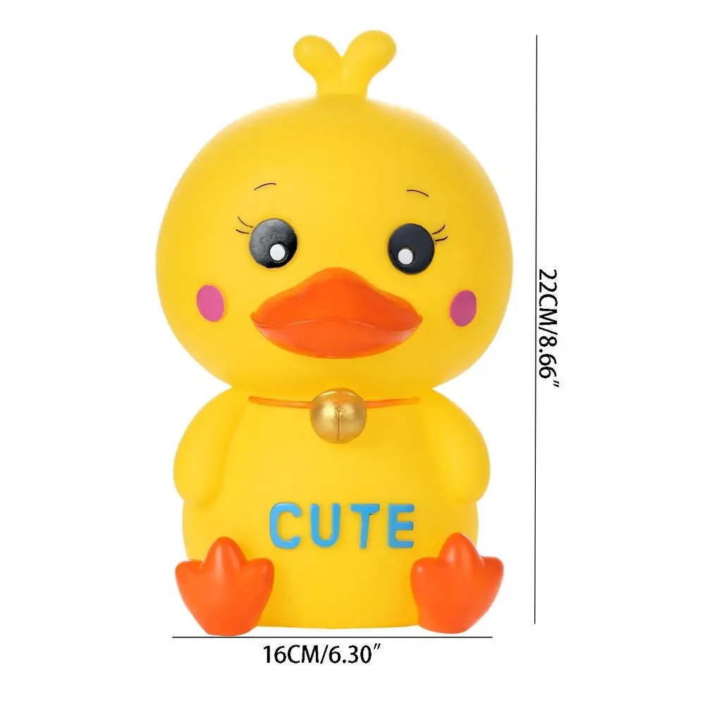 Money Saving Box Yellow Duck Piggy Bank Cute Handmade Duck Savings Tank Painted Cartoon Animal Ornament Birthday Gift