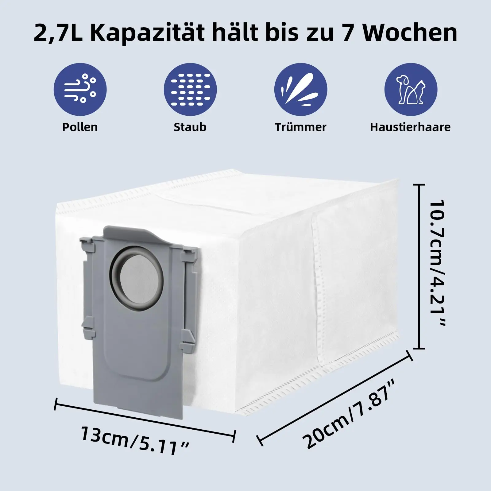 أكياس المكنسة الكهربائية لـ Roborock Saros 10R / Q Revo/Qrevo Pro/Qrevo MaxV/Qrevo Curv/Qrevo Master / S8 MaxV Ultra / S8 Max Ultra
