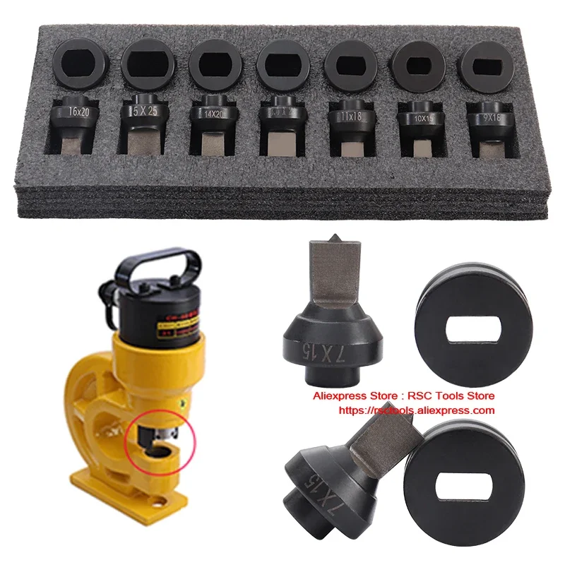 7Pcs Hydraulic Punching Mould CH-60 Slotted Hole Die Hydraulic Punching Dies Manual Punch Die Wrold Long Mold