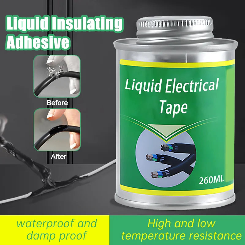 100ml/260ml Waterproof Liquid Electrical Tape Insulating Tape Rubber Liquid Insulation Wire Cable Coat Fix Line Glue Sealant