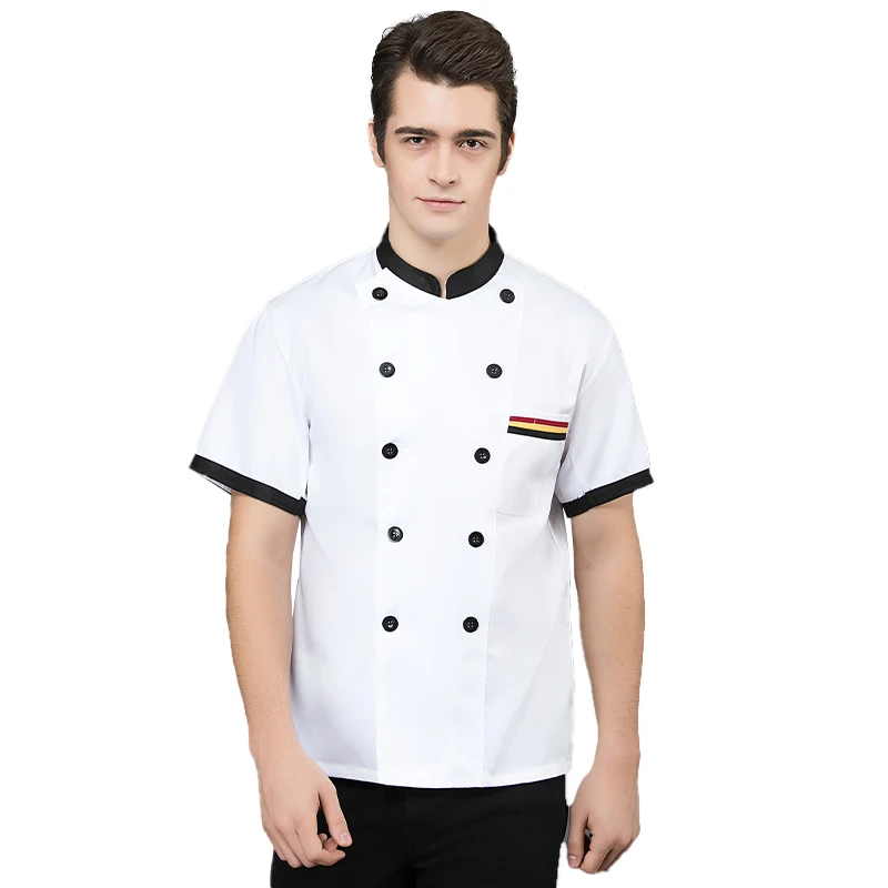 

Suitable for Men and Women Cook Jackets Restaurant Overalls Kitchen Canteen Chef Uniform Waiter Work Clothes Food Service