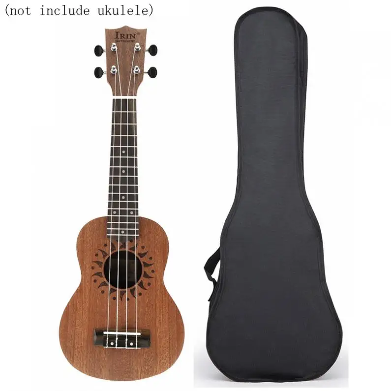 21 23 26 Inch Ukulele Gig Bag Case Waterproof Oxford Fabric Soft Concert Bag Black Portable Single Shoulder Ukelele Backpack