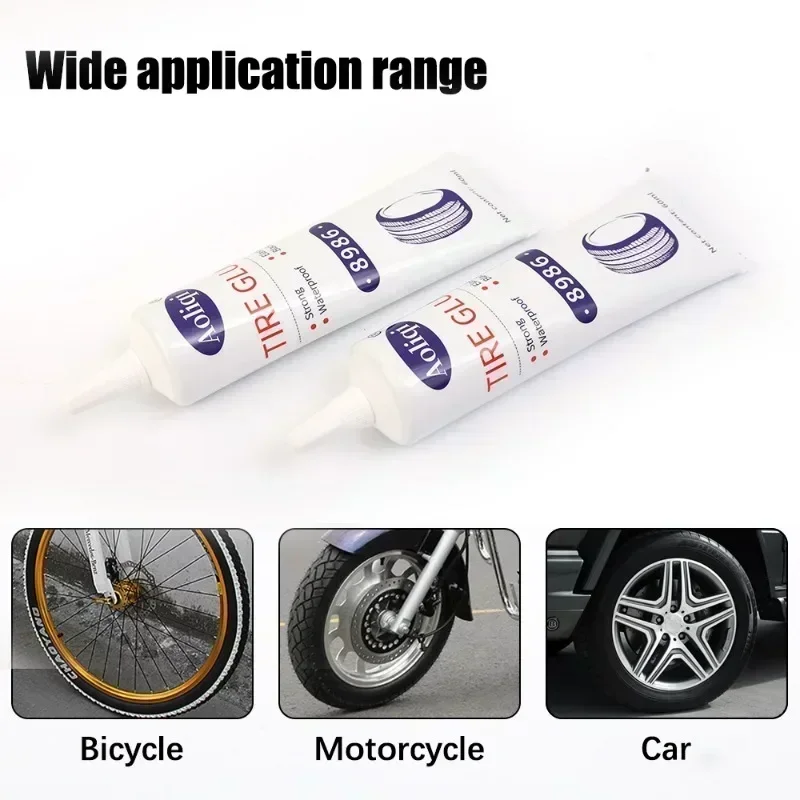 Tire Repair Glue Liquid Strong Rubber Glues Black Rubber Wear-resistant Non-corrosive Adhesive Car Instant Strong Leather Tools