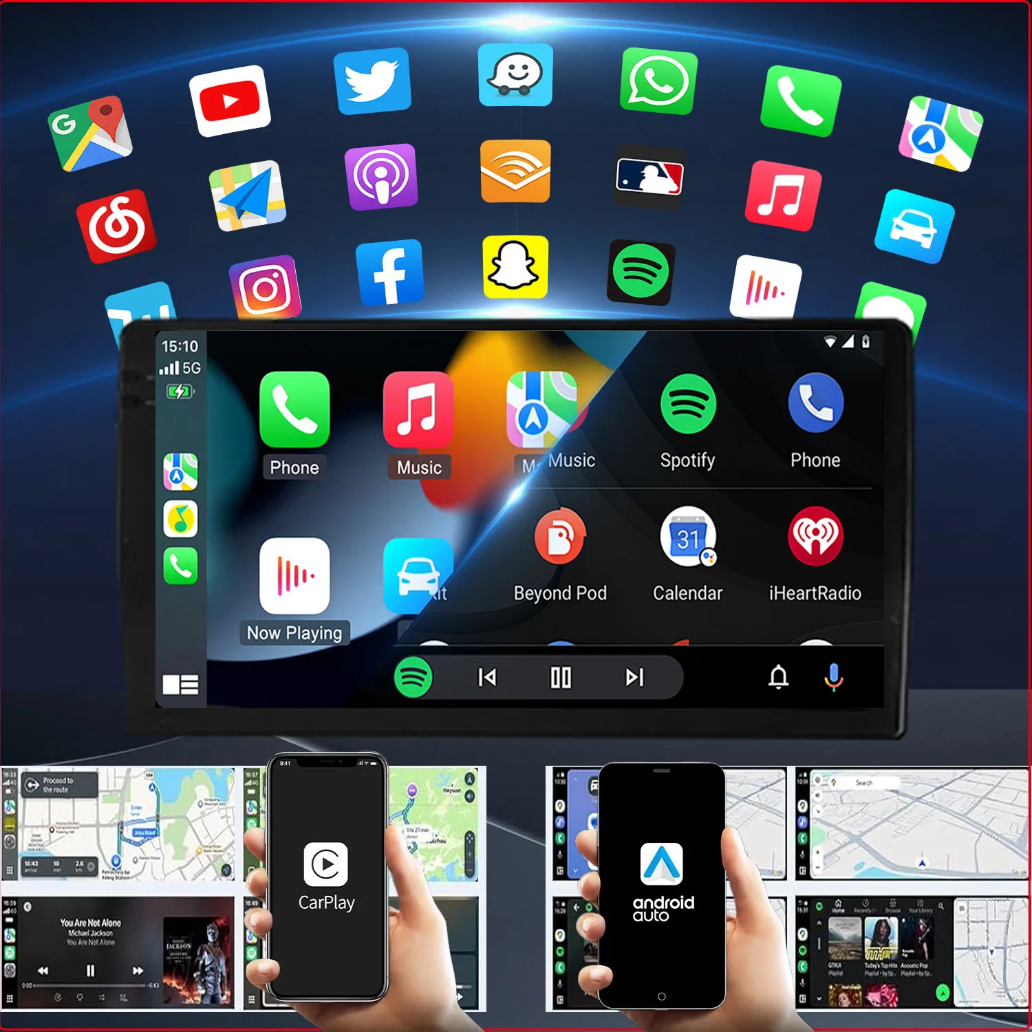 Modify For Volkswagen VW Jetta 2013-2017 Car Multimedia Player Upgrade Wireless Carplay HD Touch Screen Android Auto Car Play