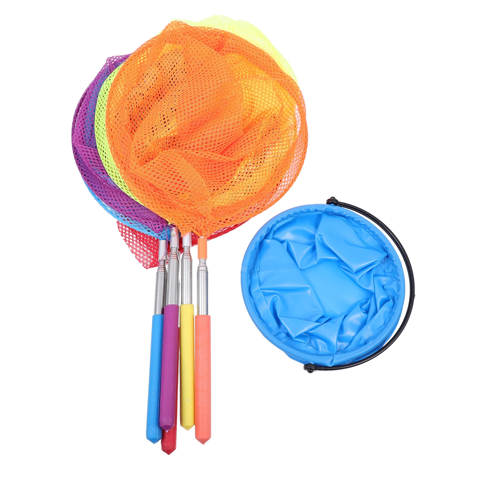 

Insect Butterfly Net Kids Outdoor Toy Extendable Nets Catching Fishing Stainless Steel Telescopic Bug Tool Insect Nets Nylon