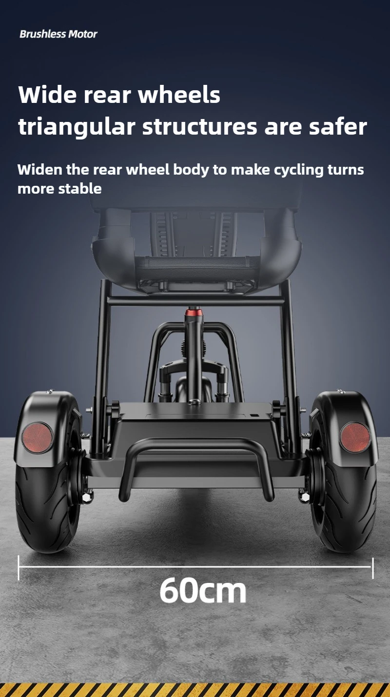 Behinderter Pendel-Mobilitätsroller Mini Kleines älteres Freizeit-Elektrofahrrad Zusammenklappbares elektrisches Dreirad mit abnehmbarer Lithiumbatterie – Detail 8