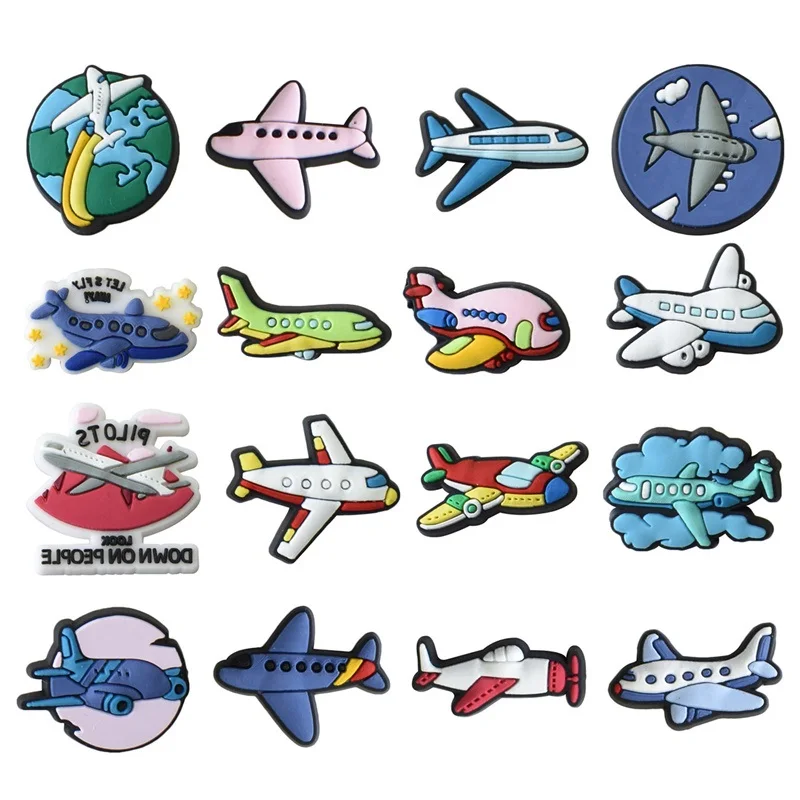 Airplane Shoe Charms for  Charms Clogs Bubble Slides Shoe DIY Decoration Kids Party Gifts