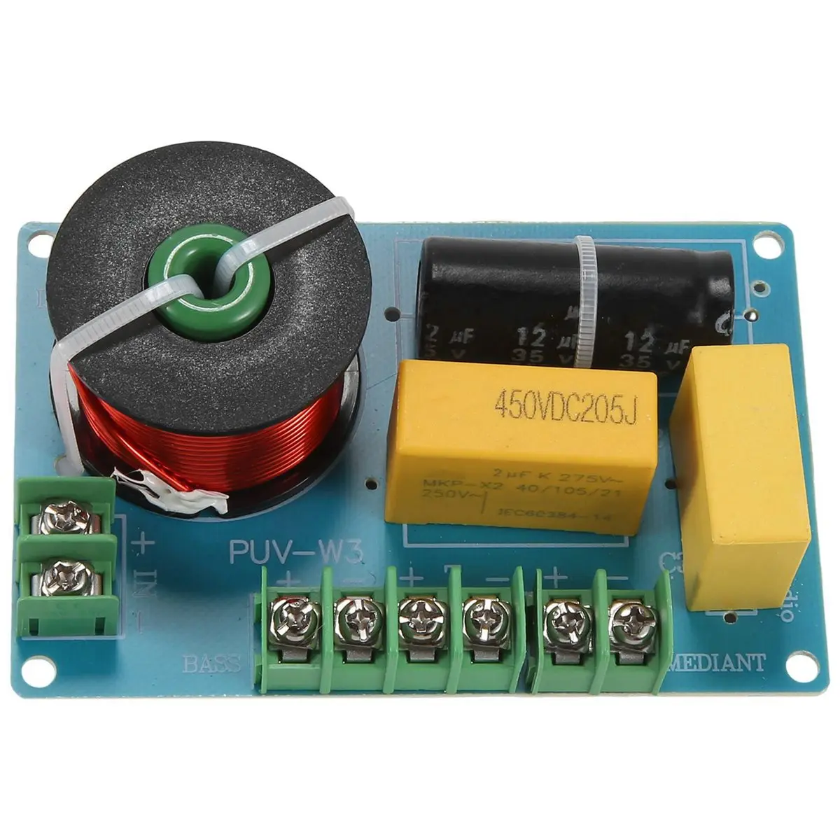 Y69A 4X 200W 3 Way High Speaker Frequency Divider, Audio Splitter Filter Circuit Board for Home Theater DIY Speaker Crossover