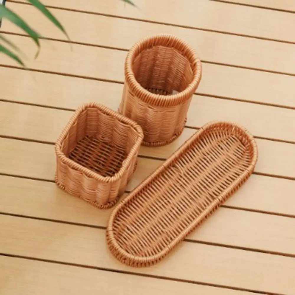 Paniers de service tissés en rotin et osier, 7 Styles de pain, fruits et légumes, pour la maison