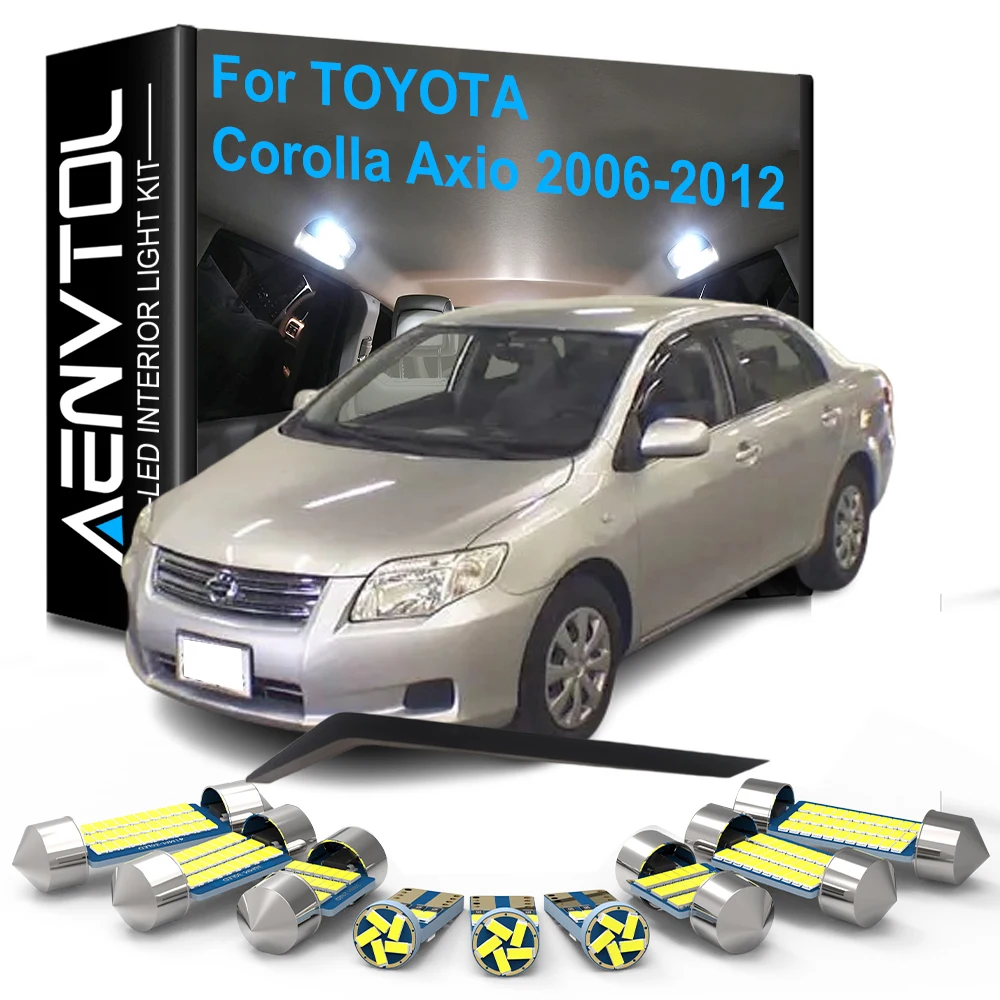 9-teiliges LED-Innenbeleuchtungsset Canbus für Toyota Corolla Axio 2006 2007 2008 2009 2010 2011 2012 Auto-Innenraum-, Kofferraum- und Kennzeichenleuchte