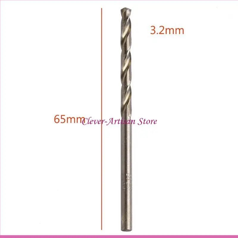

E06B Compatible for Drilling Holes Nonferrous HSS Coated Twist Drill Bits Set, High Speed Steel Mini Drill Bits 10x