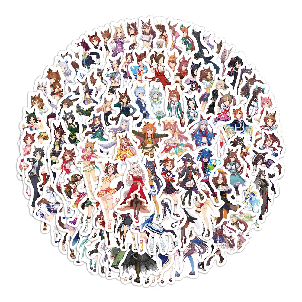 

10/50/100PCS Game Umamusume Pretty Derby Cartoon Waterproof Stickers DIY Decoration Notebook Mobile Guitar Suitcase Graffiti Toy