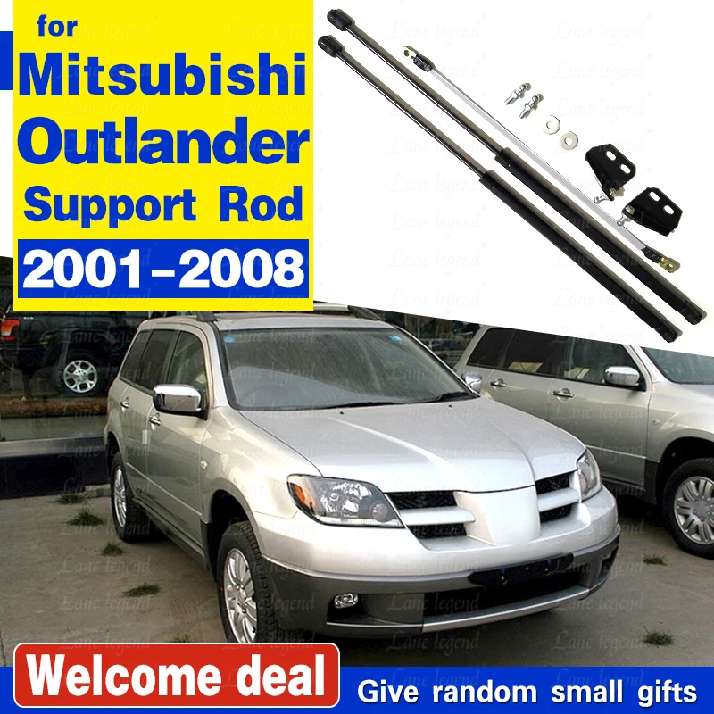 For Mitsubishi Outlander CU/ZE/ZF 2001-2008 Refit Bonnet Hood Gas Shock Lift Spring Shock Strut Bars Support Rod Car-styling