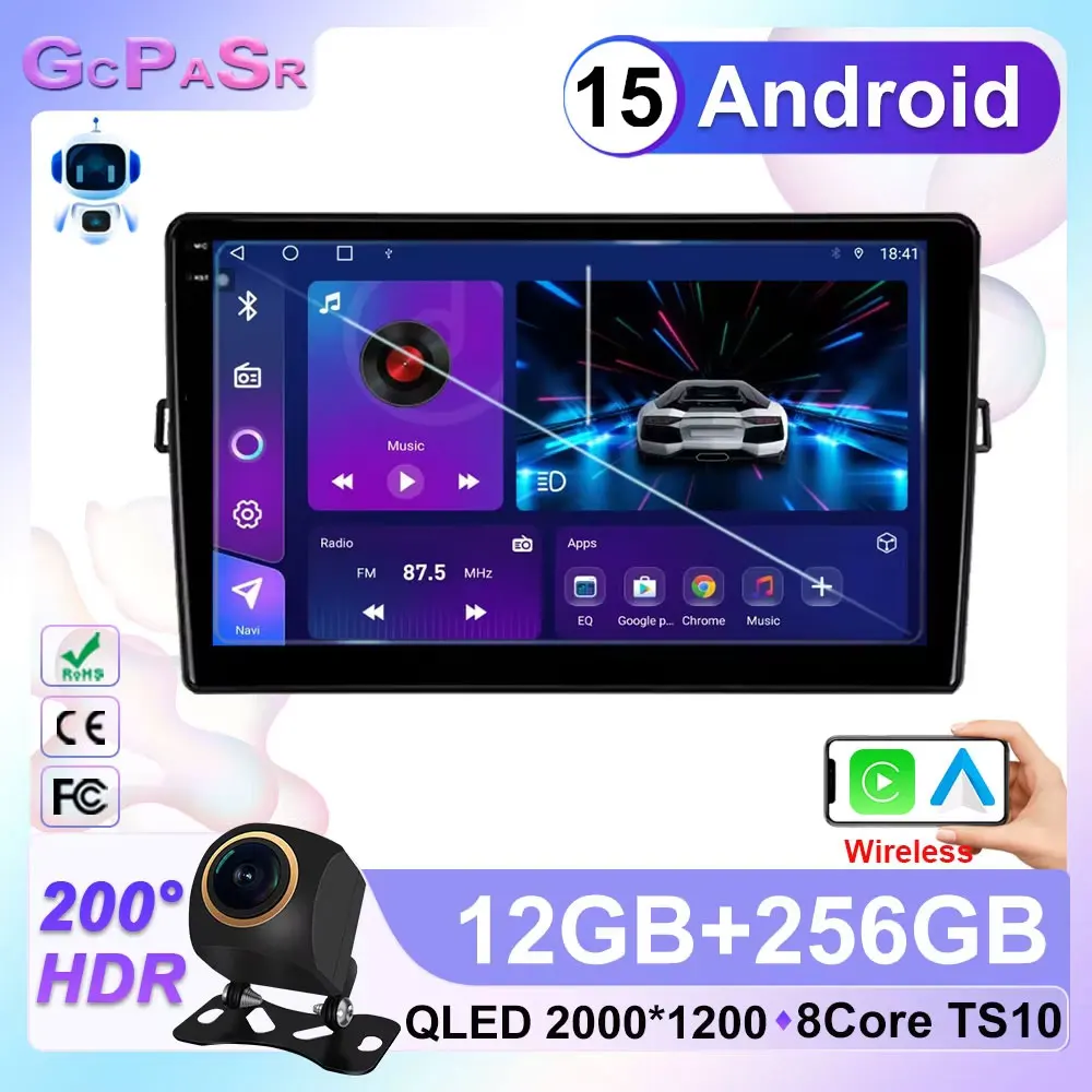 

For Toyota Auris E150 2006 - 2012 Car Radio Android Multimedia Video Player GPS Navigation Carplay Touch Screen Auto Stereo WIFI