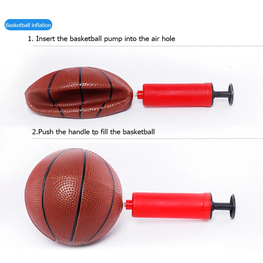 Mini panier de basket-ball avec balle et pompe, panier de basket-ball Portable suspendu, ensemble de jeu d'intérieur et d'extérieur pour enfants