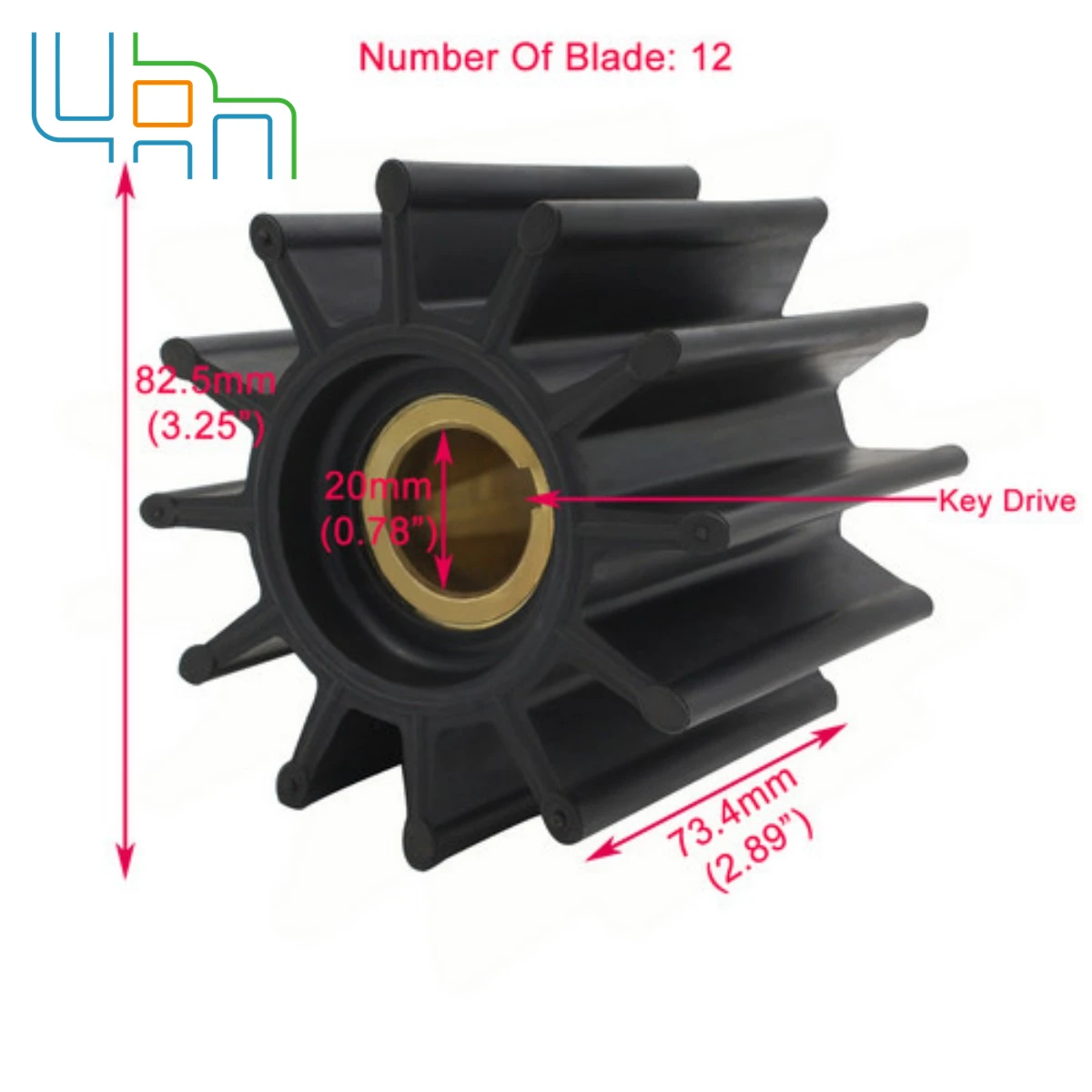 Sea Water Cooling Pum Impeller Kit For Sherwood 17000K  Cummins Onan 3802444 Caterpillar 1W5664