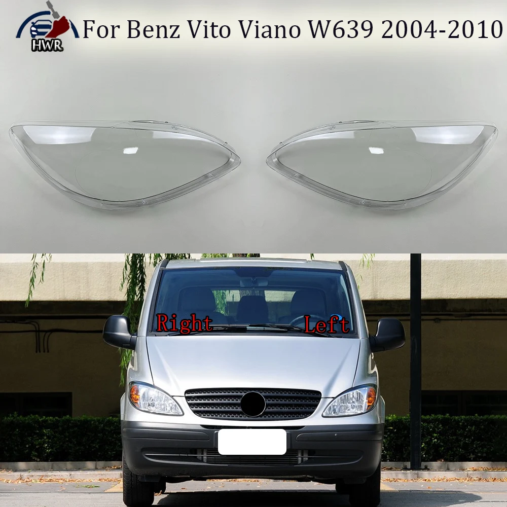 

For Benz Vito Viano W639 2004-2010 Front Lamp Shade Headlight Mask Shell Transparent Cover Lens Replace The Original Lampshade