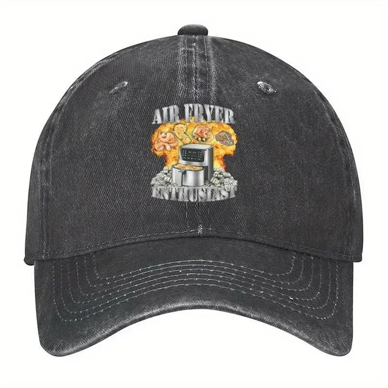 New Hats Air Fryer Enthusiast Oddly Specific Meme Funny Sarcasm 94395 Vintage Washed Baseball Cap TT4100% COTTON
