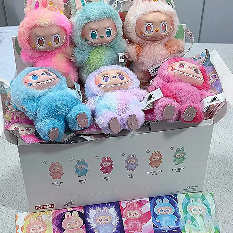

LABUBU поколения 3, глухая сумка, виниловая плюшевая игрушка для лица с подставкой, кавайный аниме-декор для фанатов, коллекционных дисплеев