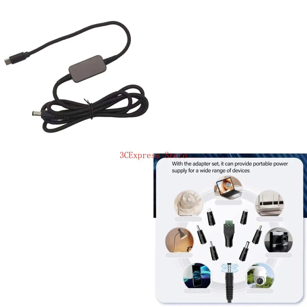 

34 в 1 USB C DC5525 Удлинительный кабель Тип C до 5,5x2,5 мм зарядный кабель 5 В 9 В 12 В 15 В 20 В Выход для нескольких