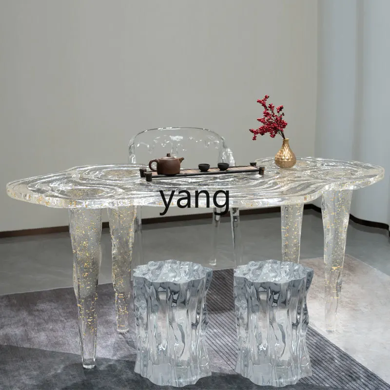 LH Water Pattern Glacier Tea Table Modern Light Luxury Premium Acrylic Coffee Table