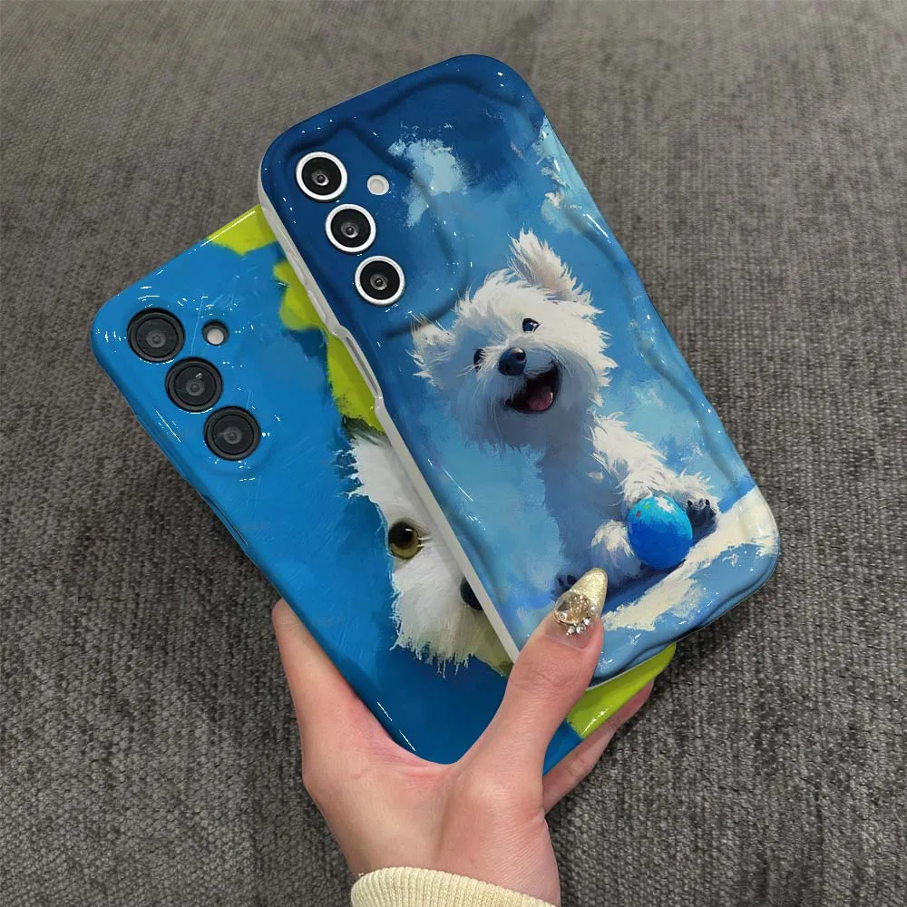 

Healing Puppy Pattern For Samsung Galaxy A03 A04 A04e A04s A05 A05s A06 A11 A12 A13 A14 A15 A16 Wave Oil Film Phone Case