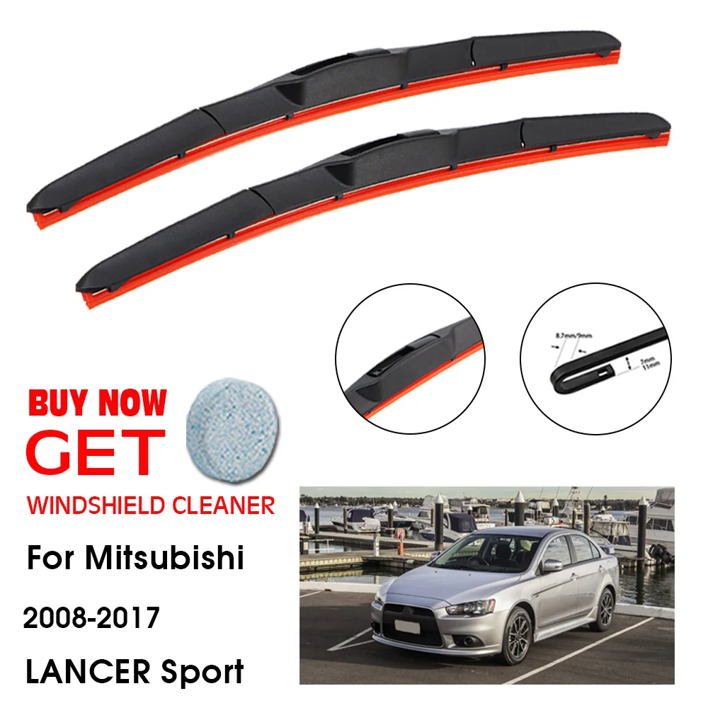 

Car For Mitsubishi LANCER Sport 24"+16" 2008-2017 Front Window Washer Windscreen Windshield Silica Gel Wiper Blades Accessorie