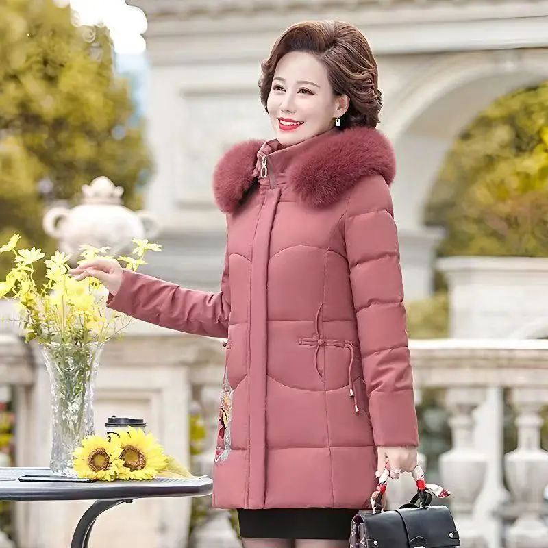 Winter Cotton-padded Jacket For Middle-aged Elderly Women's Wear Short Cotton-padded Jacket For Middle-aged Women Thickening Top
