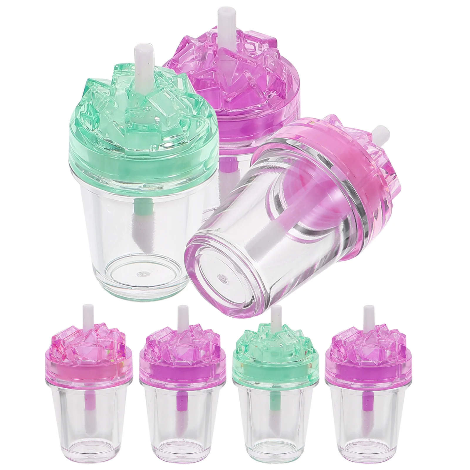 

7Pcs Lip Gloss Containers Refillable Clear Lip Balm Tubes for Handmade Lipstick Small Portable Kit Lipstick Making Kit