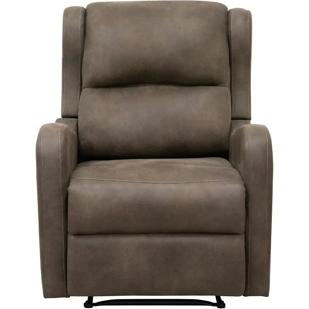 

Recliner Chair Living Room Reclining Sofa Chair, Home Theater Seating Modern Recliner, Manual Recliner Sofa Chair, Brown