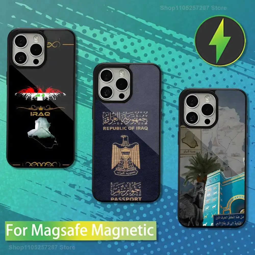 

Nation I-Iraq F-Flag Phone For iPhone 17,14,11,15,16,13,12,Pro,Max,For Magsafe,Plus,Mini, Magnetic Wireless Charging Case