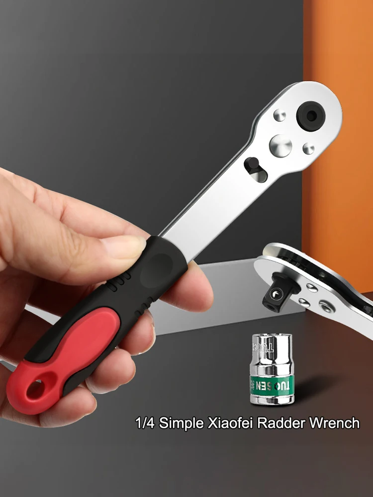 AliExpress HUXUAN 【LM】1/4inch Ratchet Wrench Reversible Ratchet Quick Releases 1/4 Ratchet Handle For Home Improvement Auto Vehicle Bicycle Repair