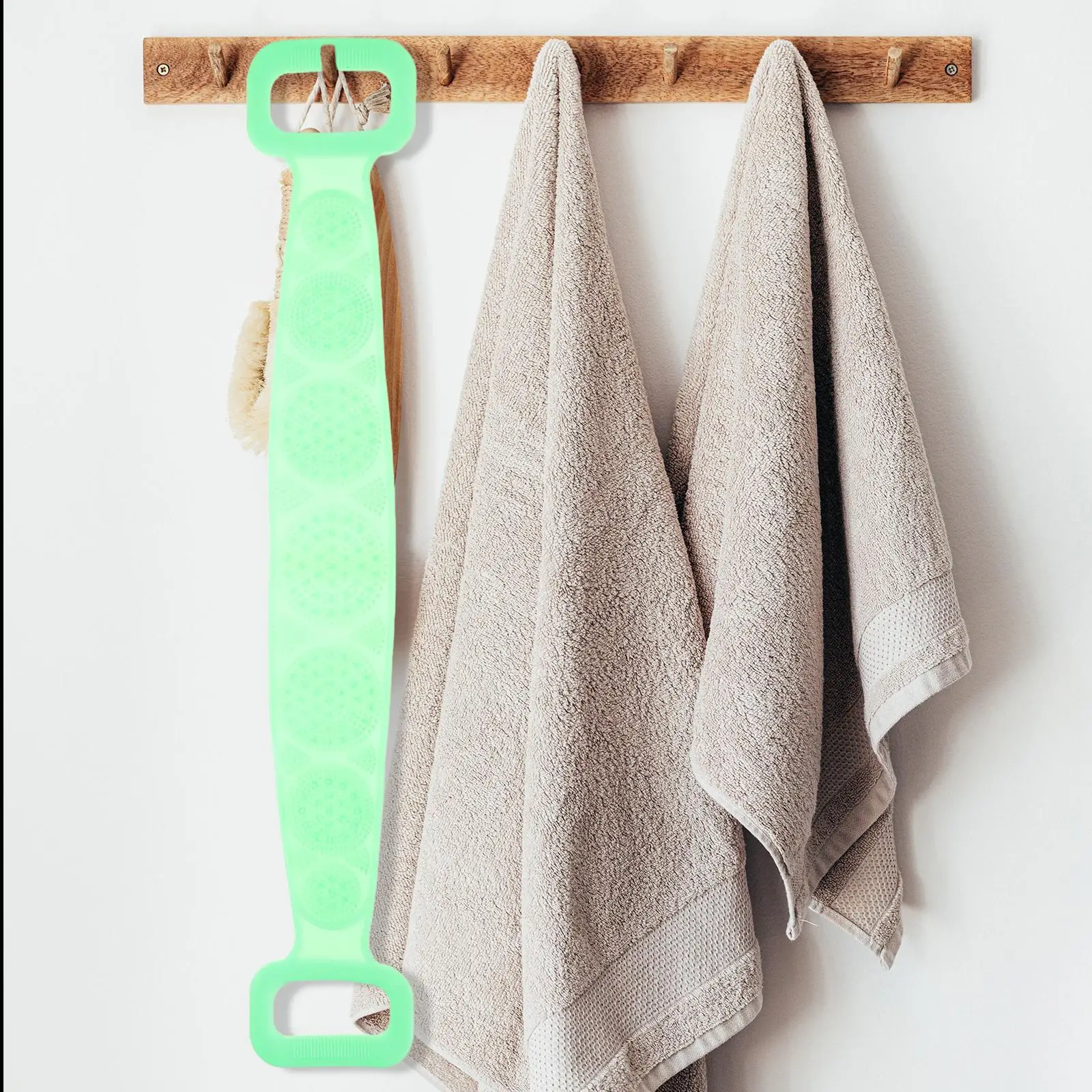 Lichaamsmassage Handdoek Badscrubber Premium materiaal Duurzaam Exfoliëren Dode huid Rug Nek Schouders Draagbaar Groen