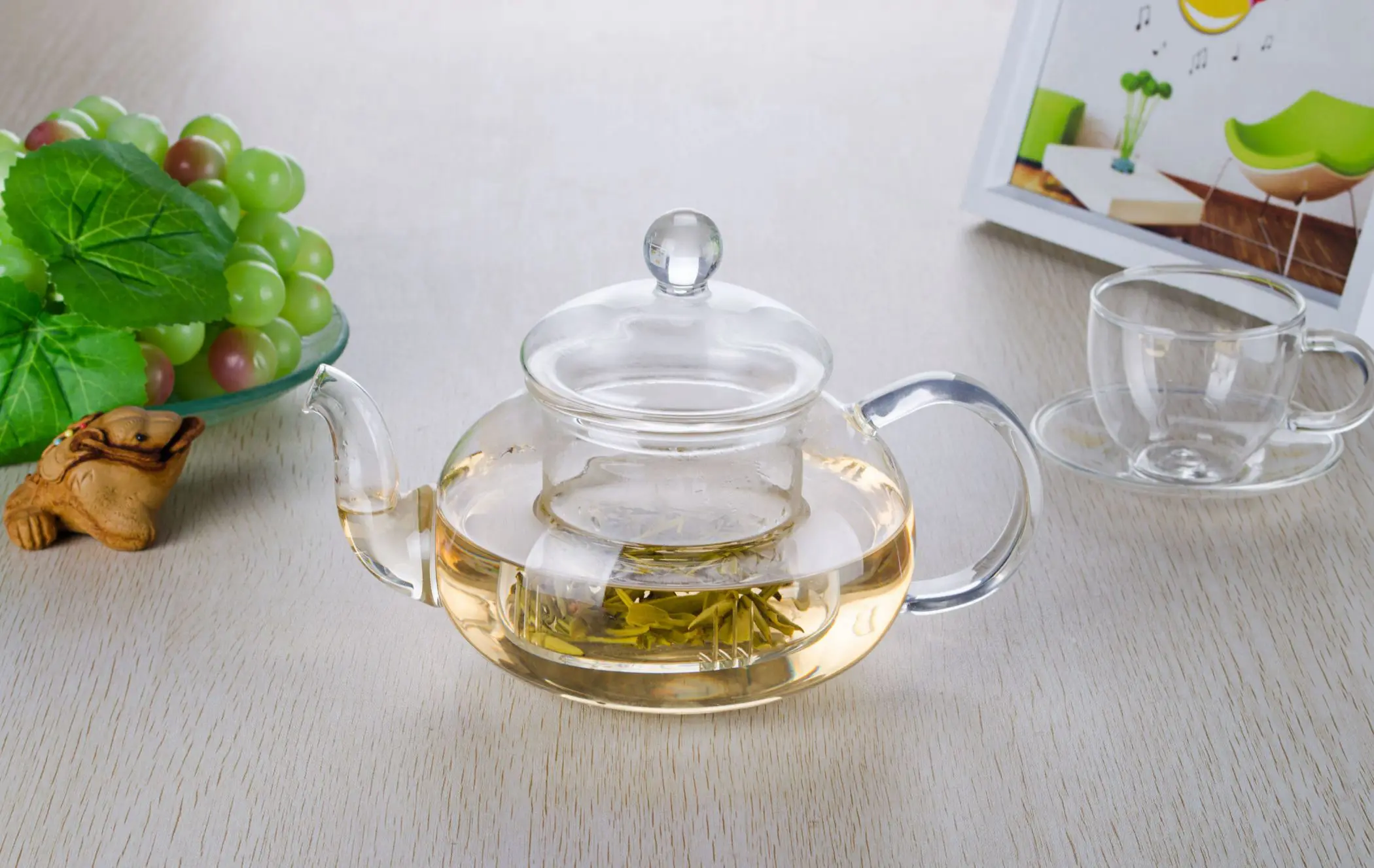 Imagem -06 - Clear Glass Flower Coffee Pot Gongfu Xícaras ou Canecas Grupo Bule