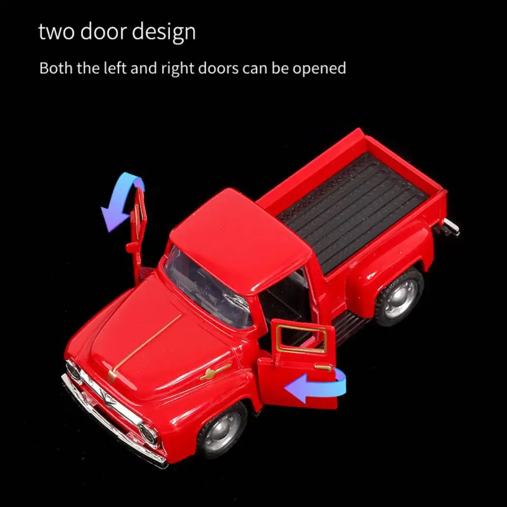 Klassisches Pickups-LKW-Automodell im Maßstab 1:32, zurückziehbar, Legierung, Druckguss und Spielzeug, Fahrzeugmodell, Jungen, Weihnachtsgeschenk, Spielzeugsammlung, Dekor