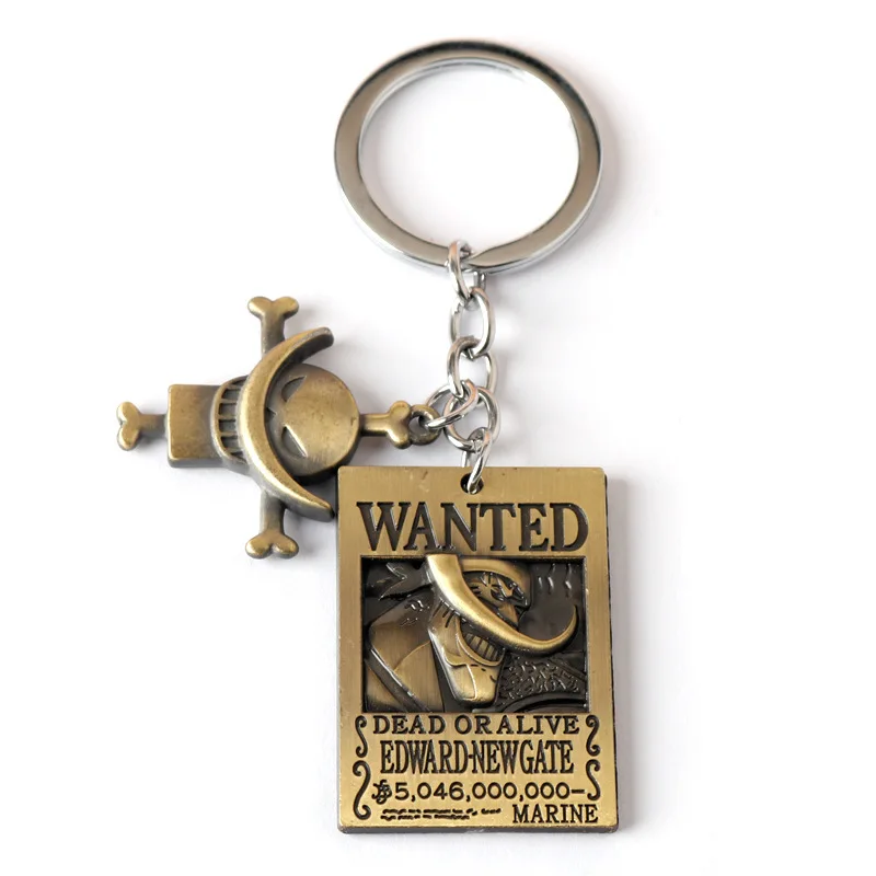 Cartoon One Piece Figure Luffy Zoro Chopper Sanji Ace Nami Nico Robin Law Metal Keychain Kids Fans Charm Toys Xmas Gift Decor