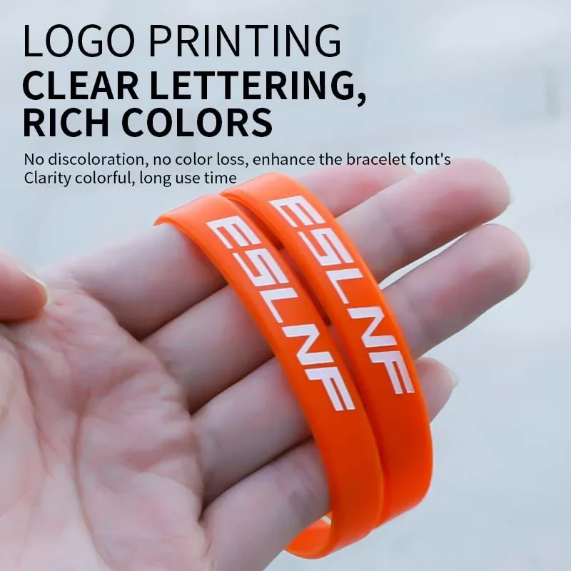 ESLNF Waterproof Soft Elastic Rubber Sport Wrist Band Silicone Fashion Outdoors Wristband