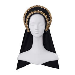 Tudor Pearl Crown Headband Renaissance Queen Elizabeth Crown Anne Boleyn Cosplay Accessories Headdress Victorian Headgear