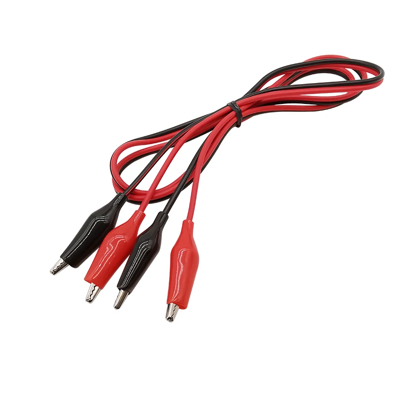 1Pcs Red Black Small Alligator Clips to Alligator Clips Test Leads DIY Electronic Testing Crocodile Clip Clamps Wire Cable 100CM