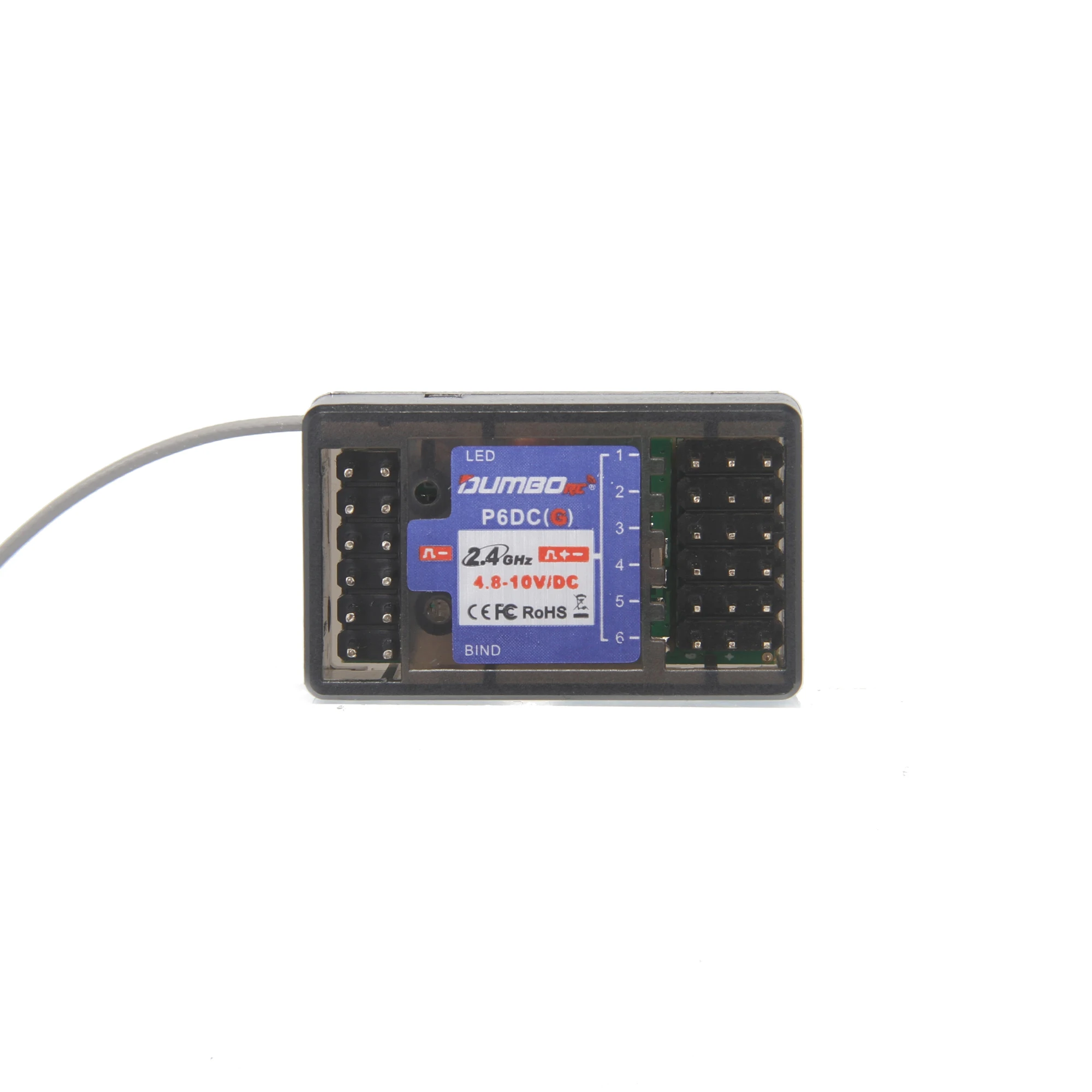 1/4PCS DUMBORC P6F P6FG P6DC P6DCG 6CH 2.4G レシーバー ライトコントロール X4 X6 DDF-350 X6PM-350 トランスミッター RCカー トラック タンク ボート用