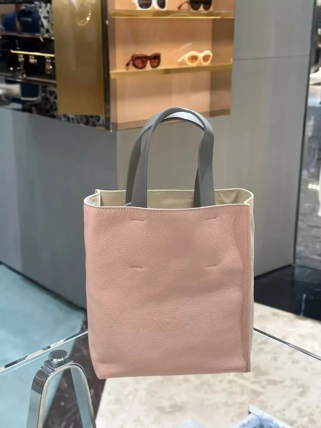 

Soft Cowhide Leather Tote Bag oulder Crossbody Dual Color Blo Buet Bag Autumn Winter New Sle Briti Sle Daily Use