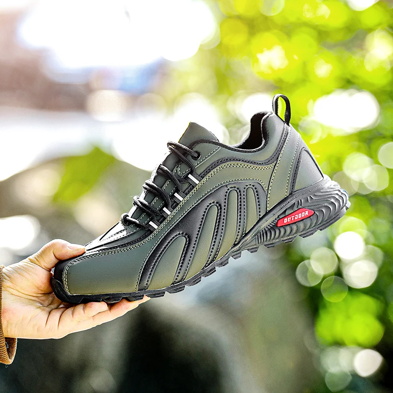 Hiking Shoes For Men Waterproof Outdoor Lace-up Climbing Trekking Sneakers Mountain Cycling Walking Hunting Tactical Sports Shoe