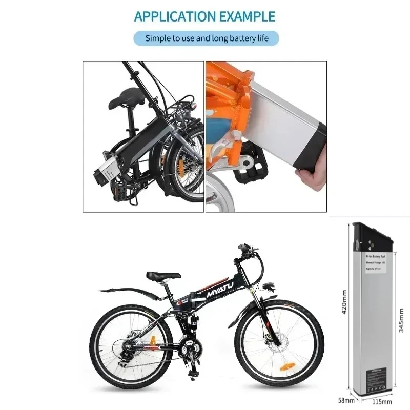 بطارية ليثيوم DCH-009 48 فولت/52 فولت 12 أمبير في الساعة لمحرك Engwe EP-2 Pro Pro MATE، نسخة مطورة لبطارية بديلة عالية السعة #1