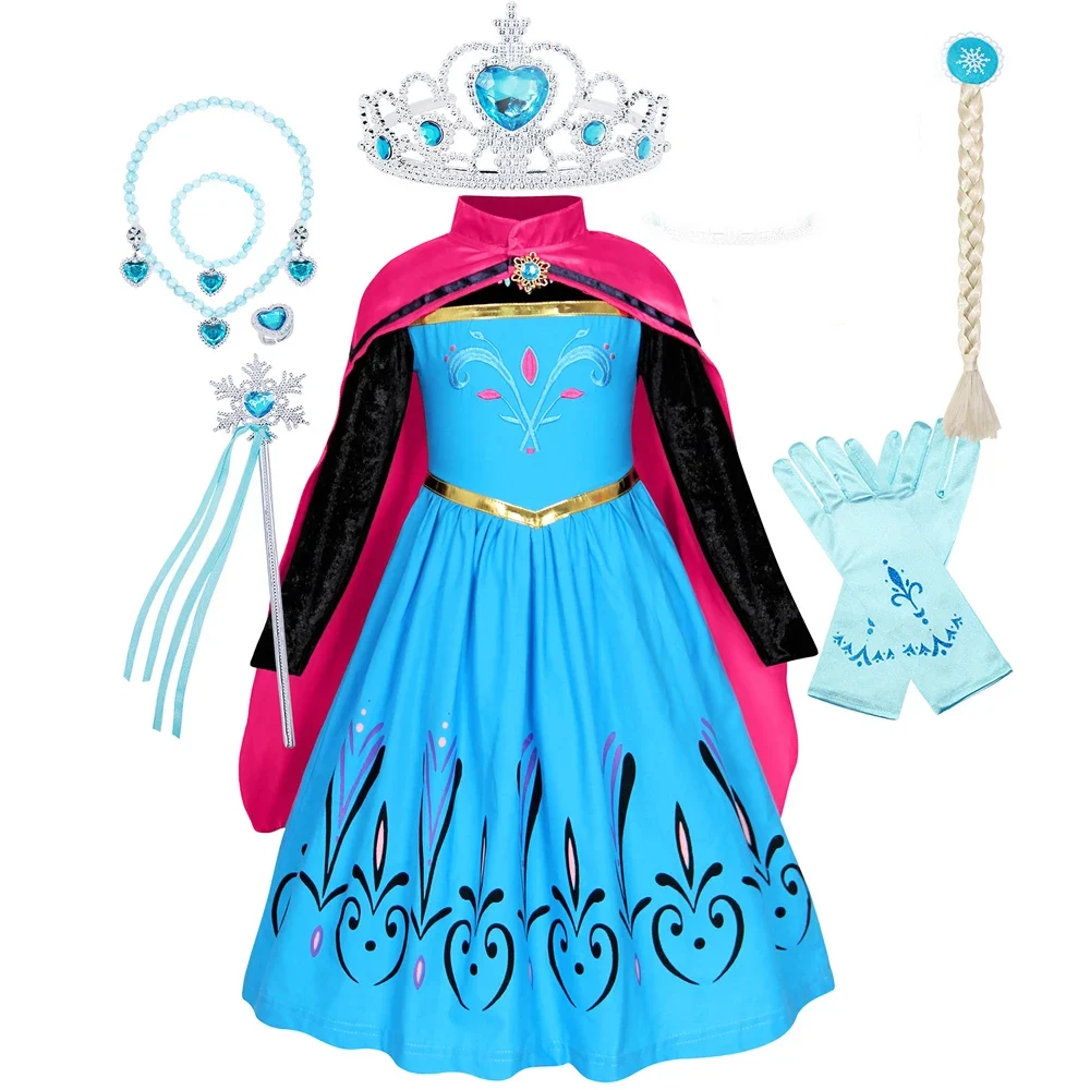 

Jurebecia Elsa Princess Dress Girls Costumes Birthday Party Halloween Costume Cosplay Dress Up For Little Girls